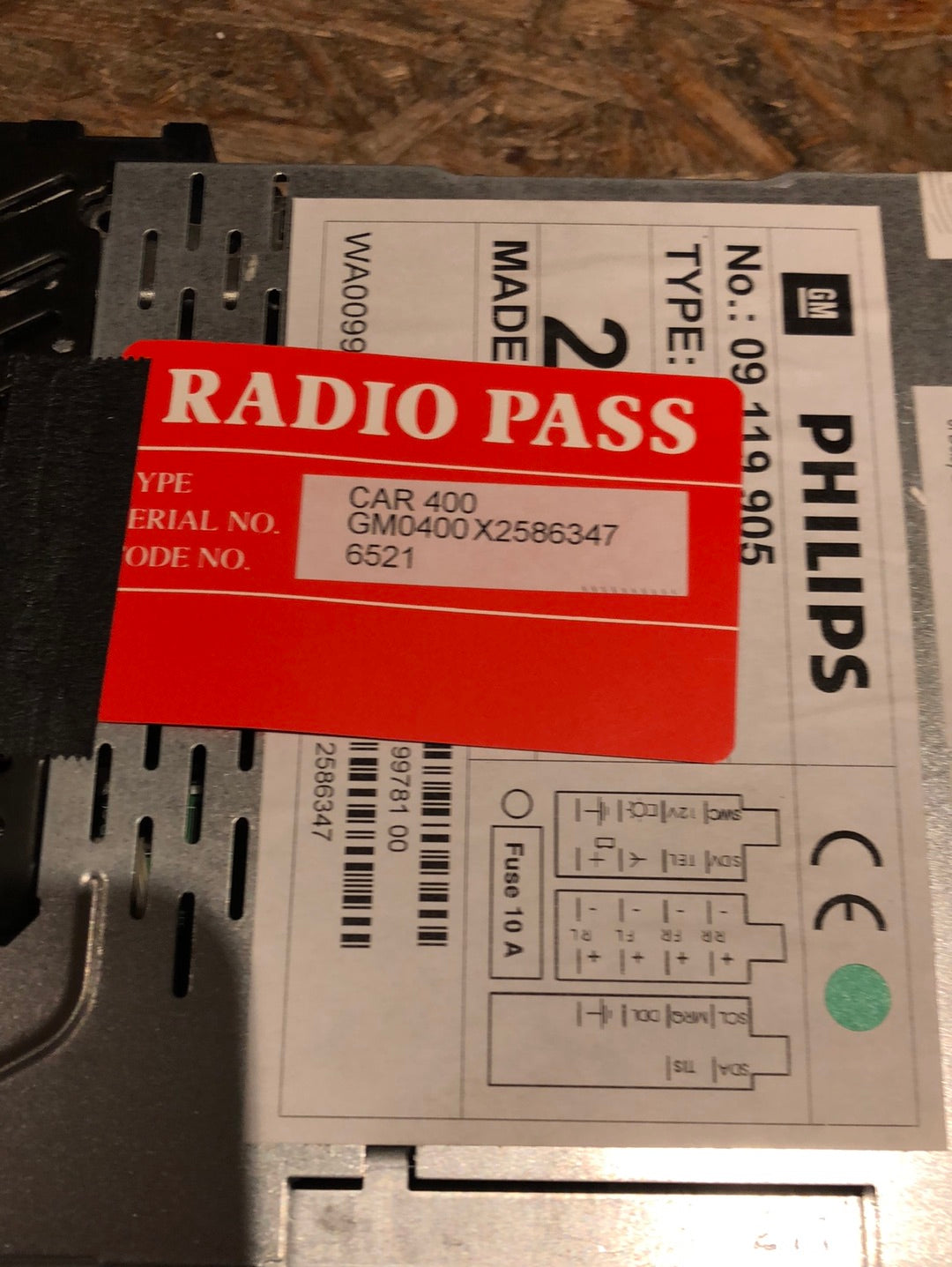 Original GM Opel Astra G Frontera B Vectra B Zafira B Radio Kassettenspieler Austausch (mit Radio Pass) Neu