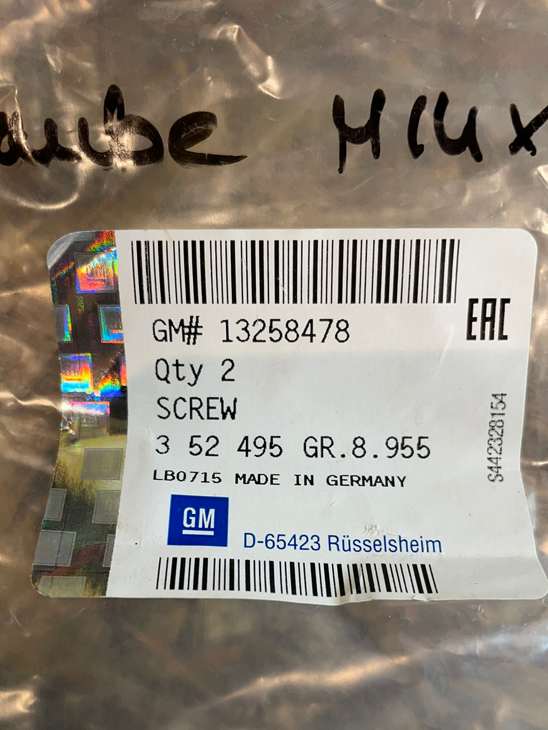 Original GM Opel Astra J Schraube M14X145 Neu