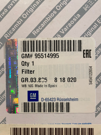 Original GM Opel Combo 1,3/1,6/2,0 Kraftstofffilter Diesel Neu