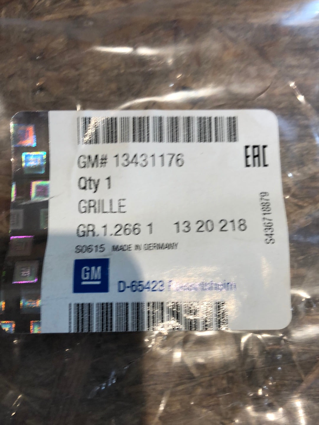 Original GM Opel Zafira C Kühlergitter unten Neu