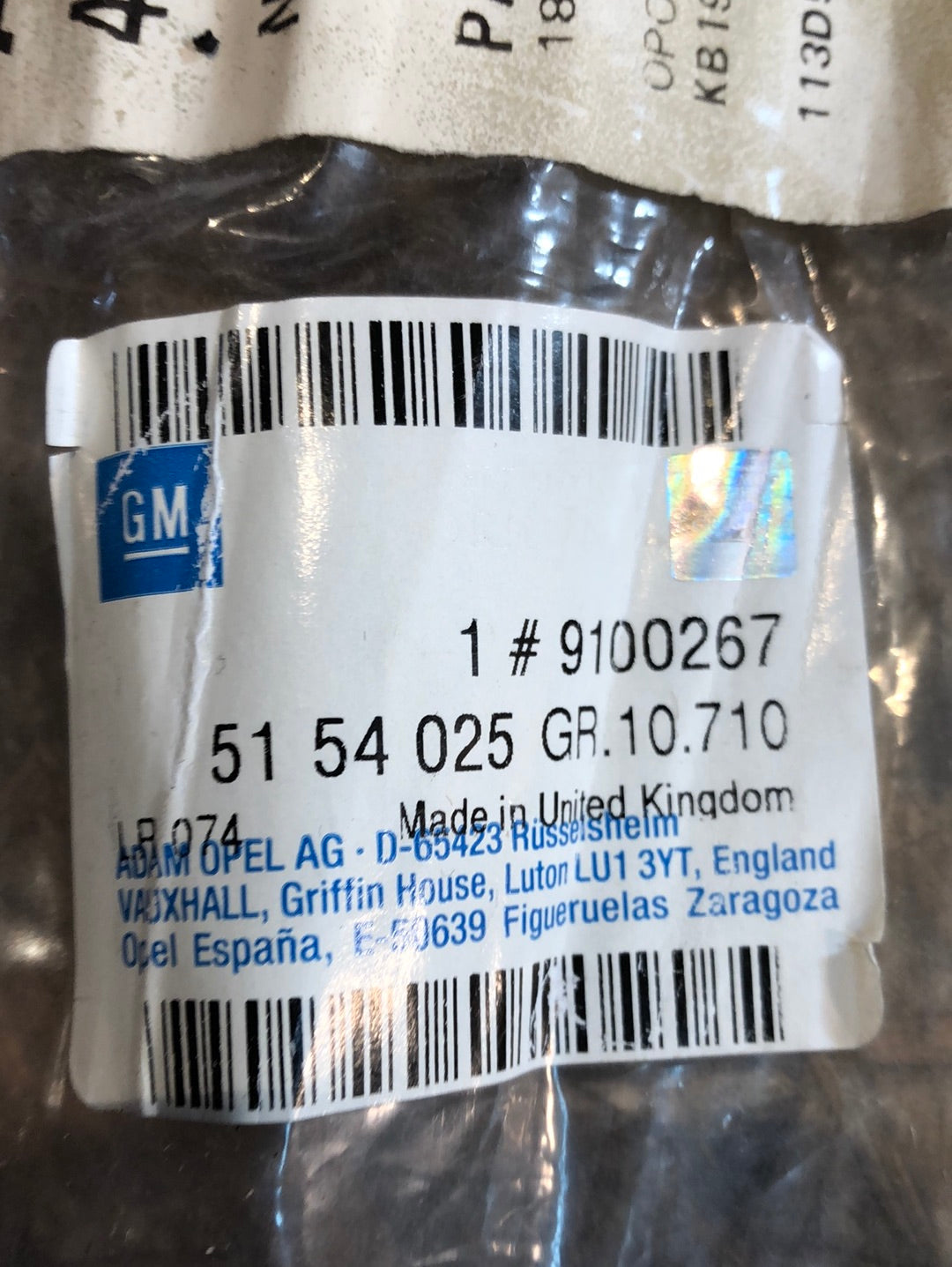 Original GM Opel Astra G 3-Türer Gummiabdichtung Fensterschacht Vordertür Neu