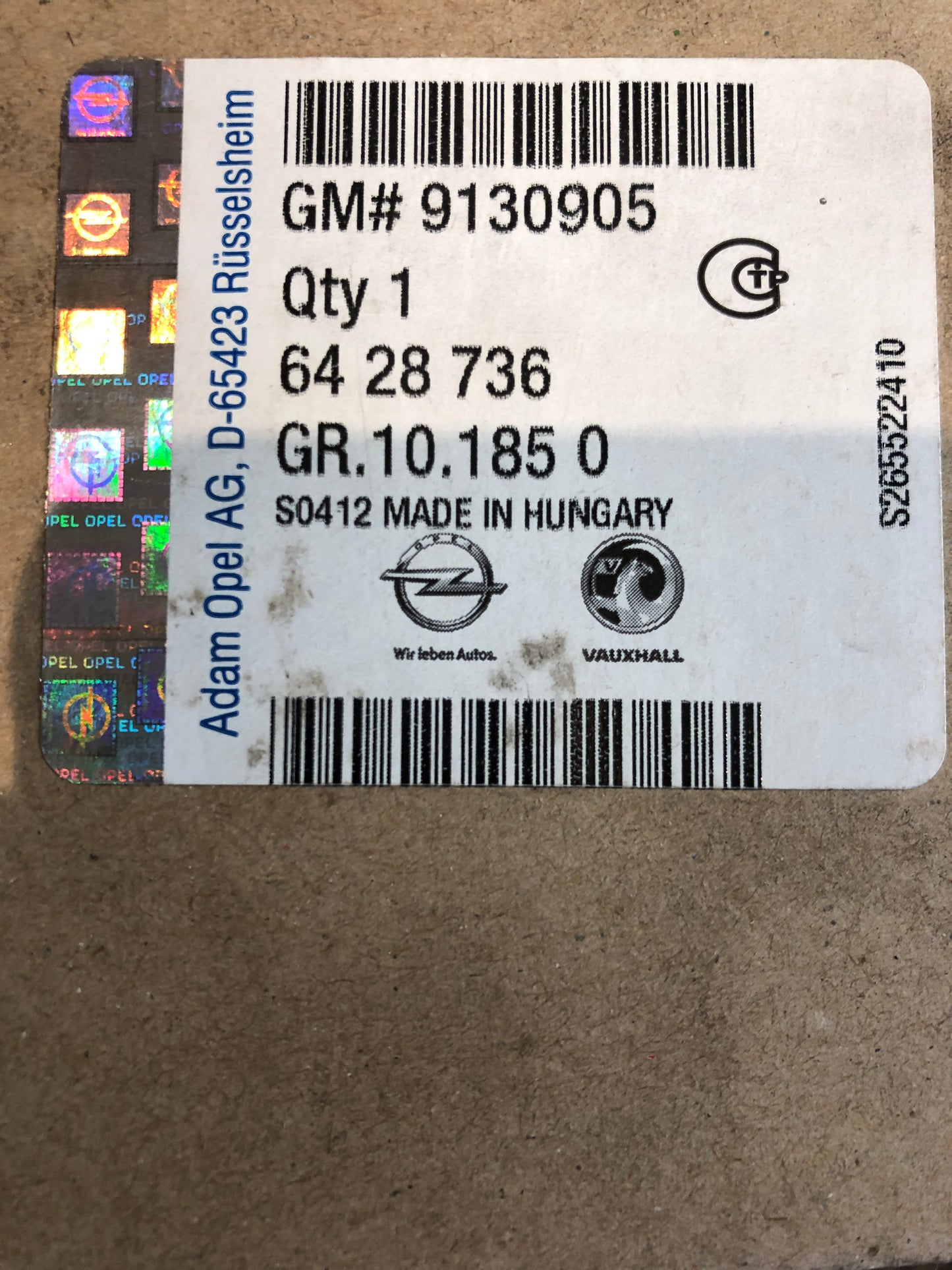 Original GM Opel Astra G Spiegelglas Außen Links Beheizt Neu
