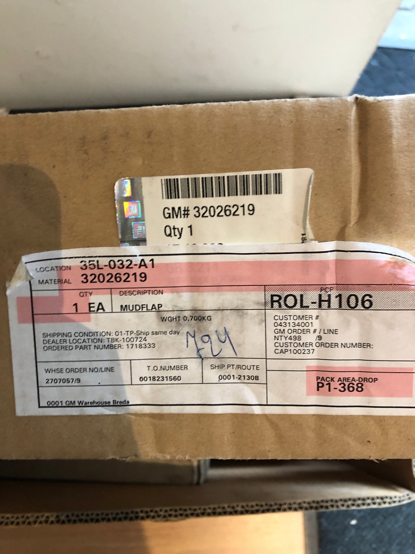Original GM Opel Insignia Kombi Schmutzfänger hinten Neu