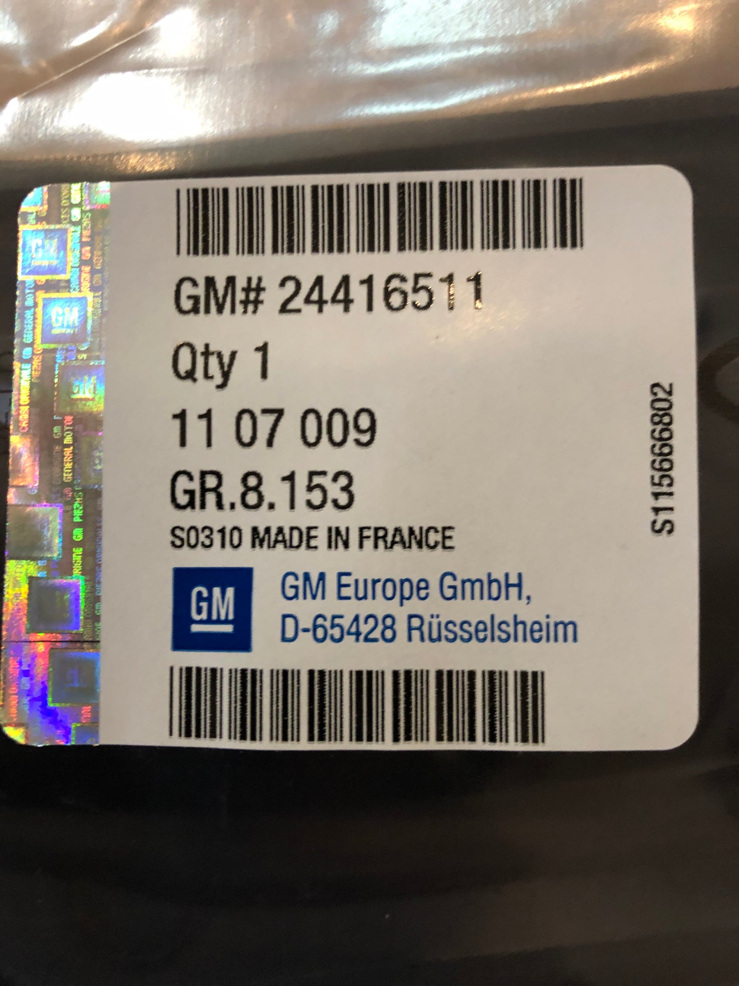 Original GM Opel Zafira A Radhausblende Hinten Rechts Neu