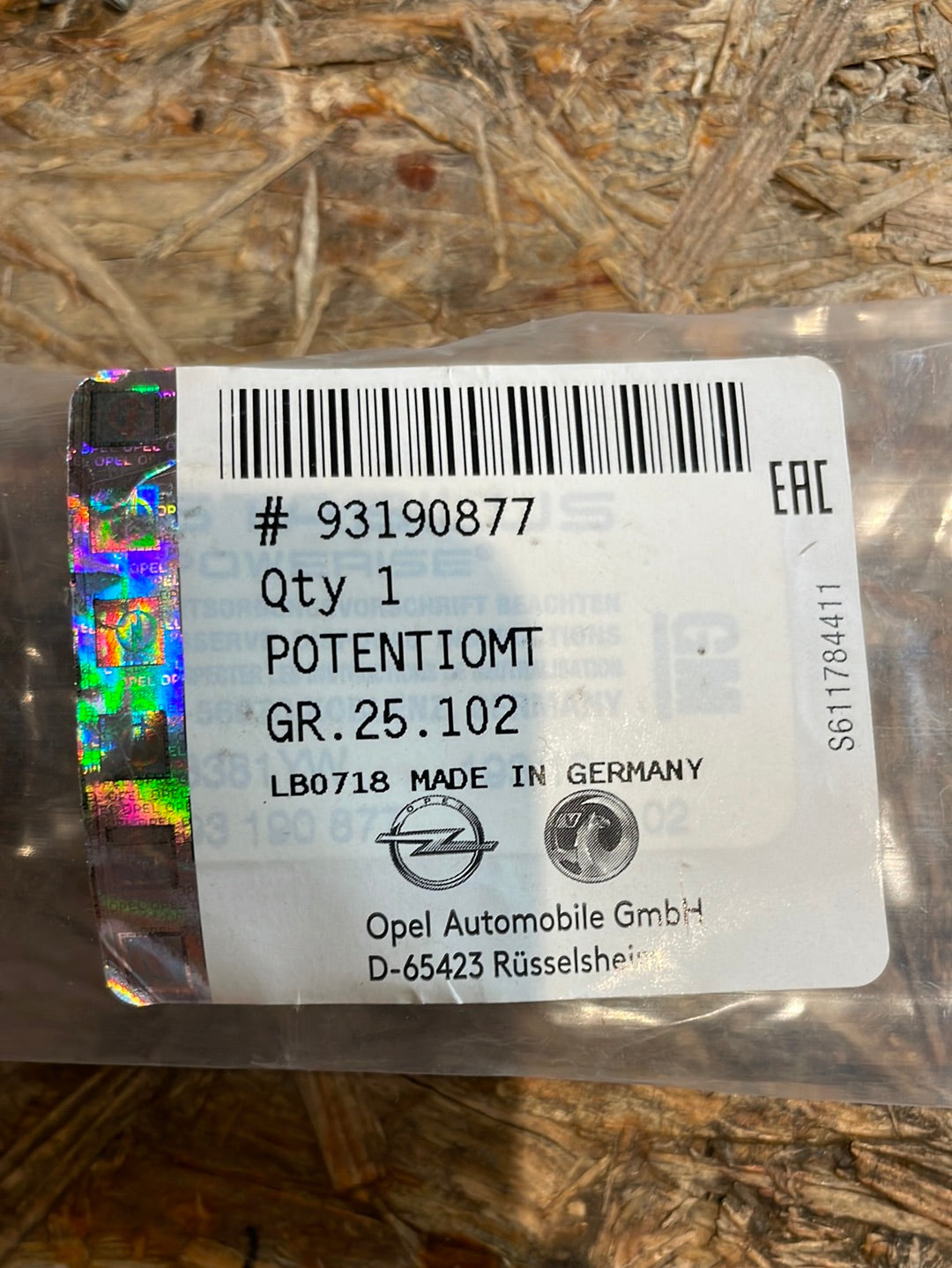 Original GM Opel Vectra C Potentiometer an Heckklappe Neu