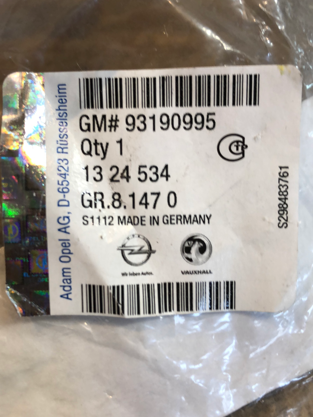 Original GM Opel Corsa D Emblem Heckklappe Neu