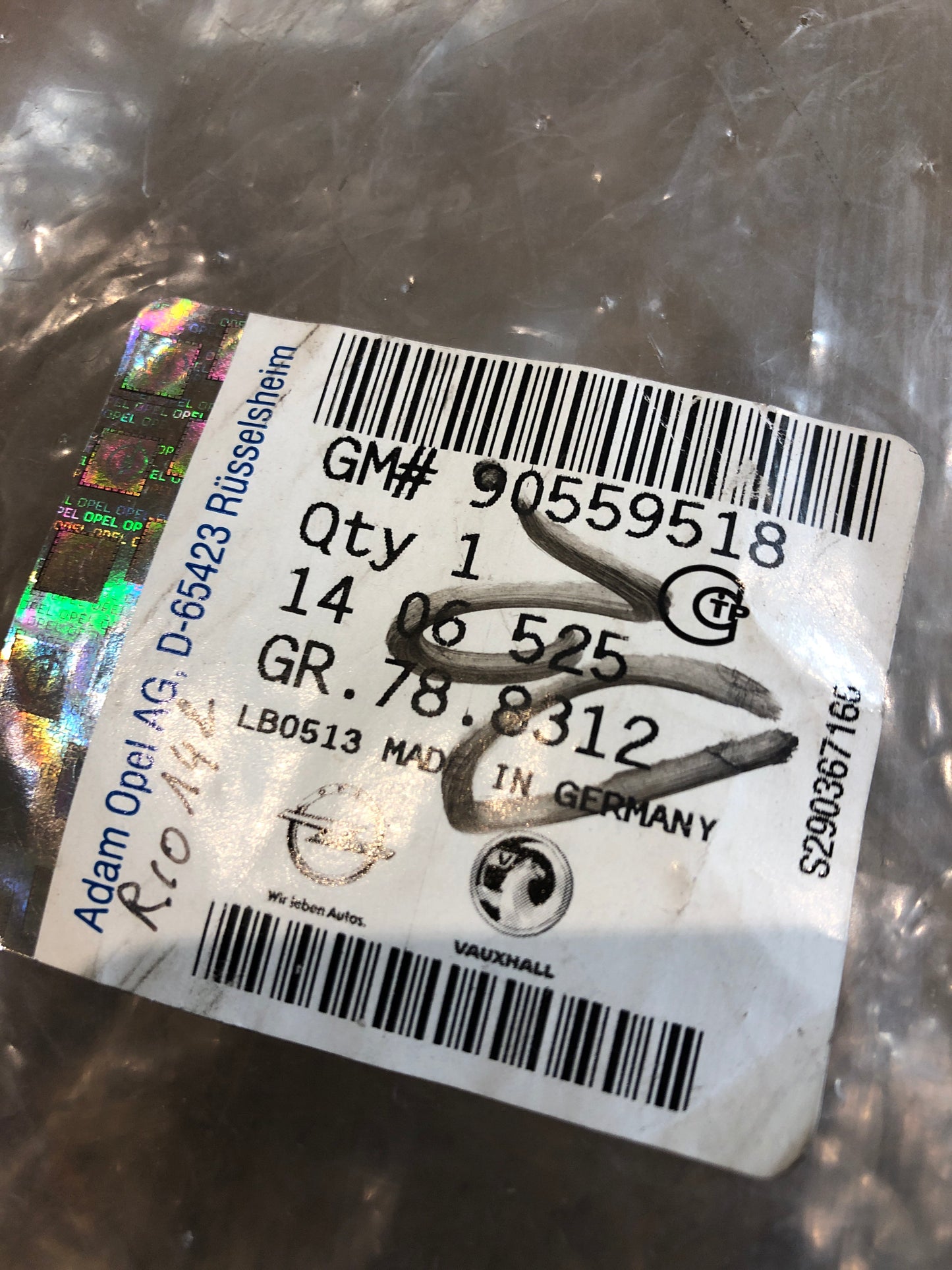 Original Opel Astra G Führungsschiene hinten links Neu