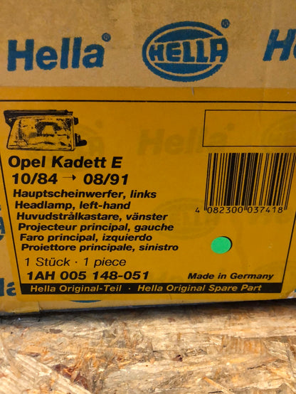 Original Hella Opel Kadett E Bj. 84-91 Hauptscheinwerfer links Neu