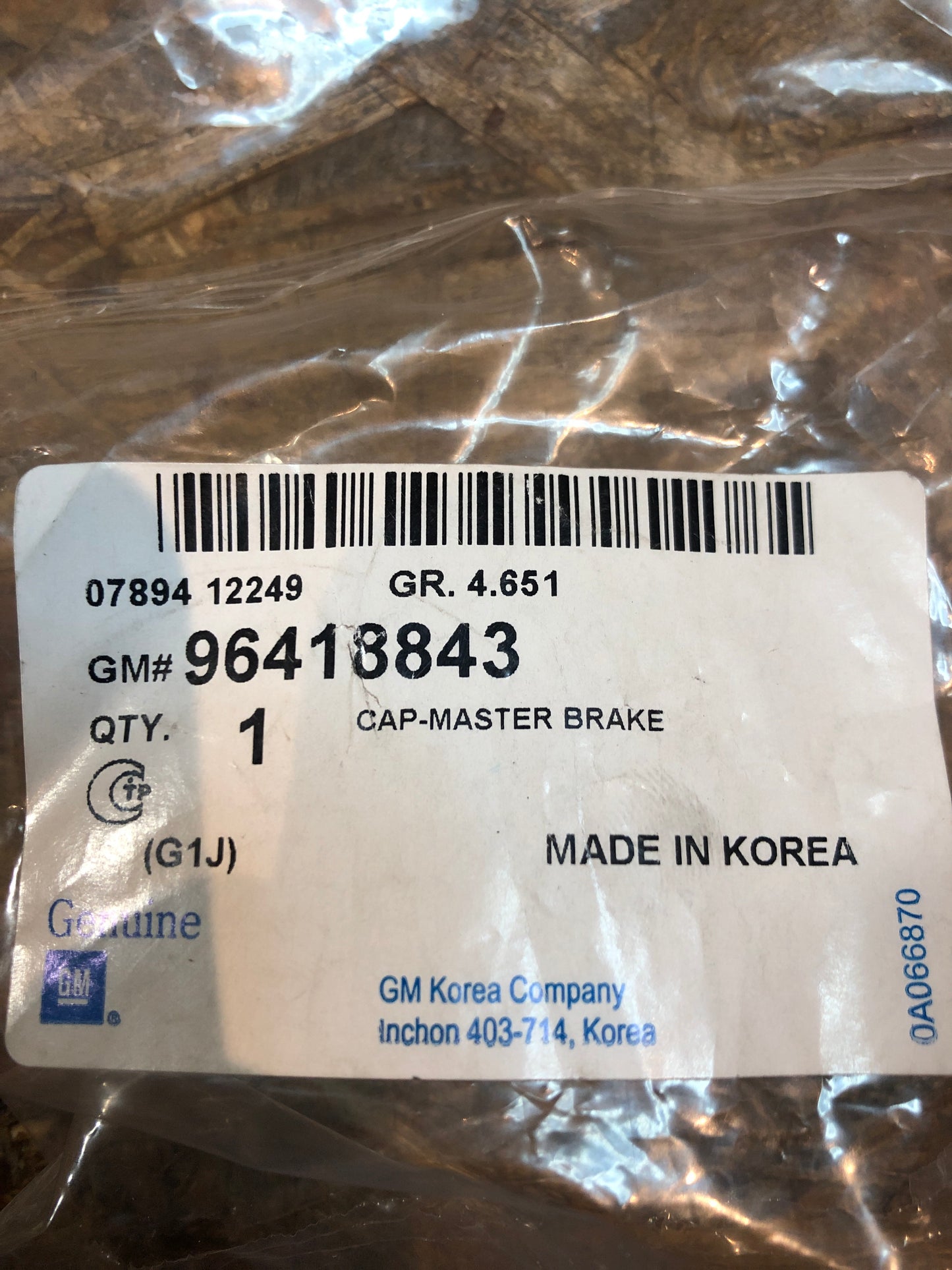 Original GM Chevrolet Cacetti Nubira Optra Bremsflüssigkeitsbehälter Kappe Neu