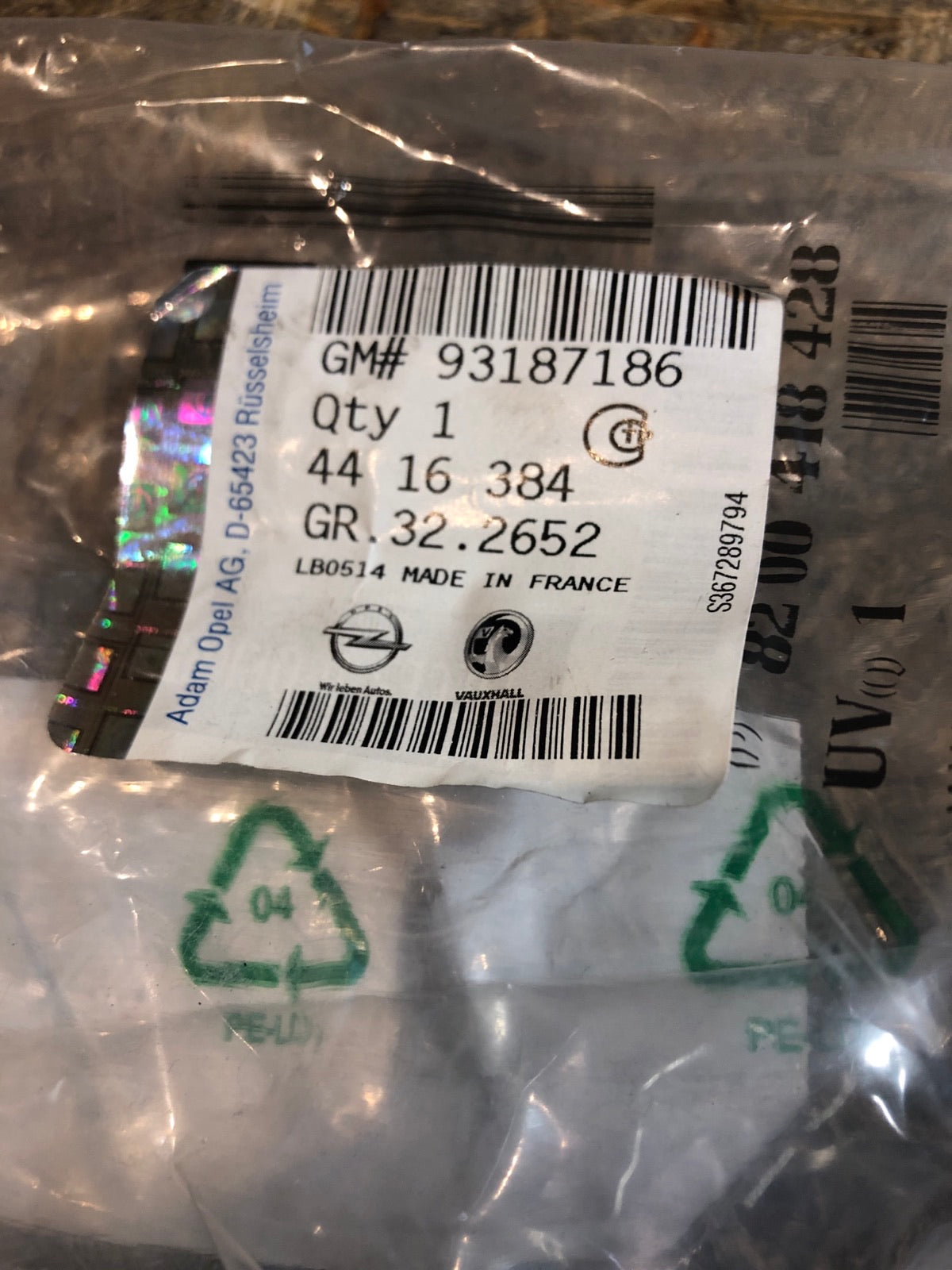 Original Opel Vivaro A Abgasrückführungsrohr Neu