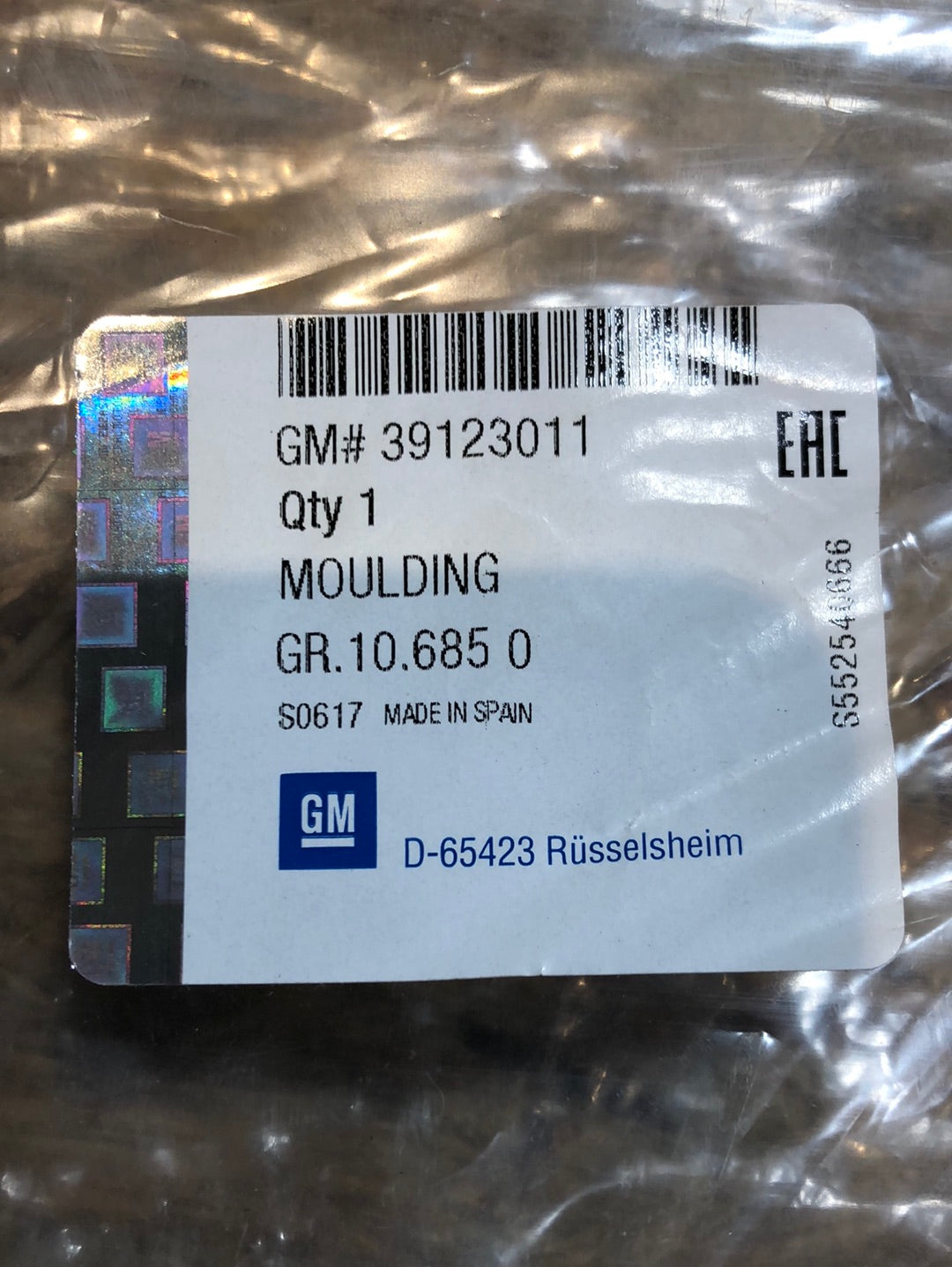 Original GM Opel Crossland X Zierleiste vorne rechts Neu