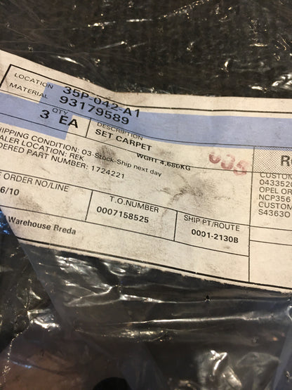 Original Corsa C Fußmatten Satz 4-Teilig NEU