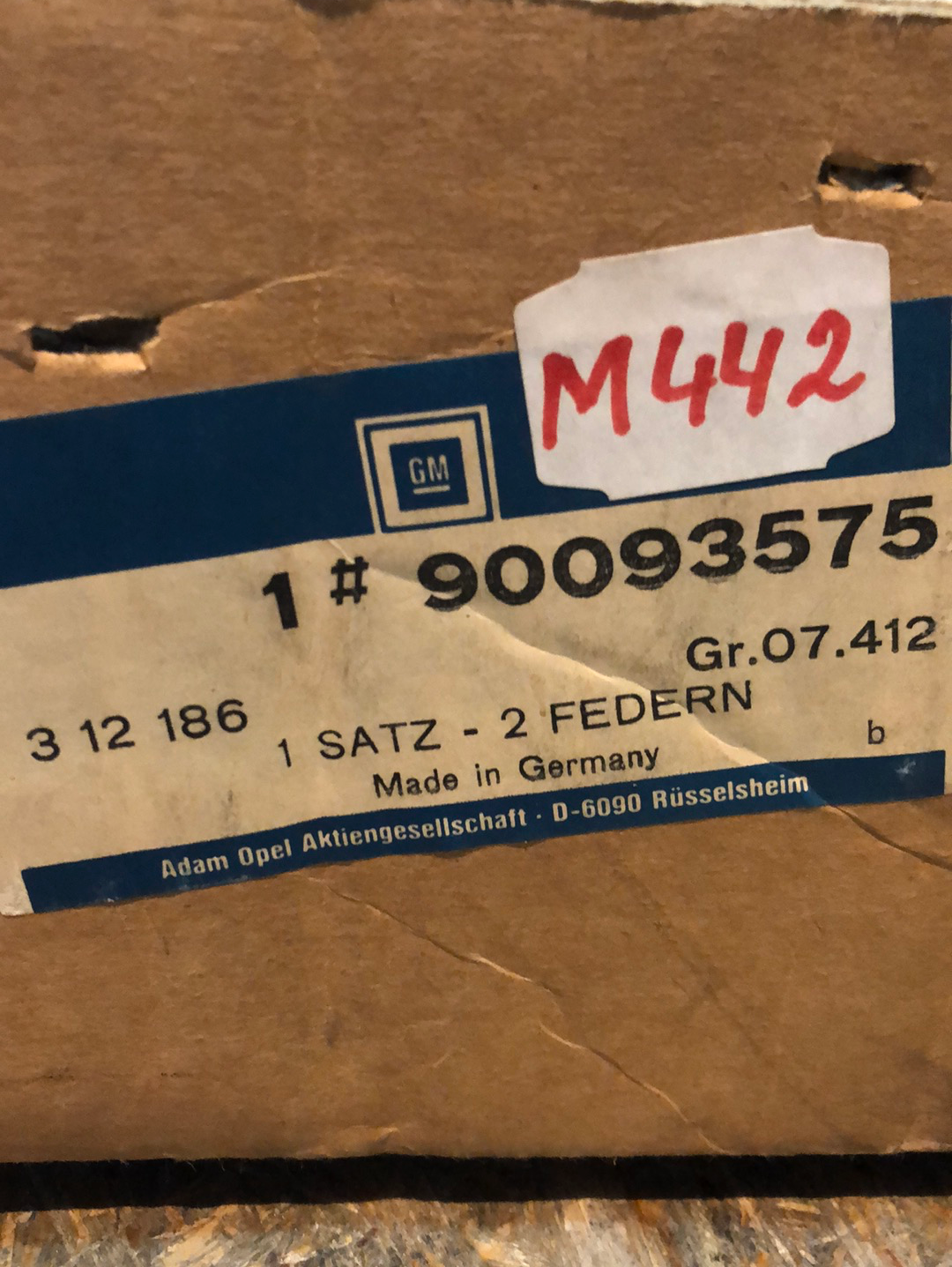 Original GM Opel Manta Federn Vorne Neu