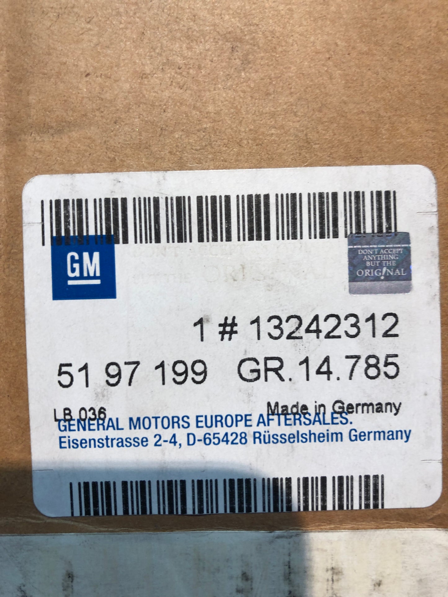 Original GM Opel Sicherheitsgurt vorne links Neu