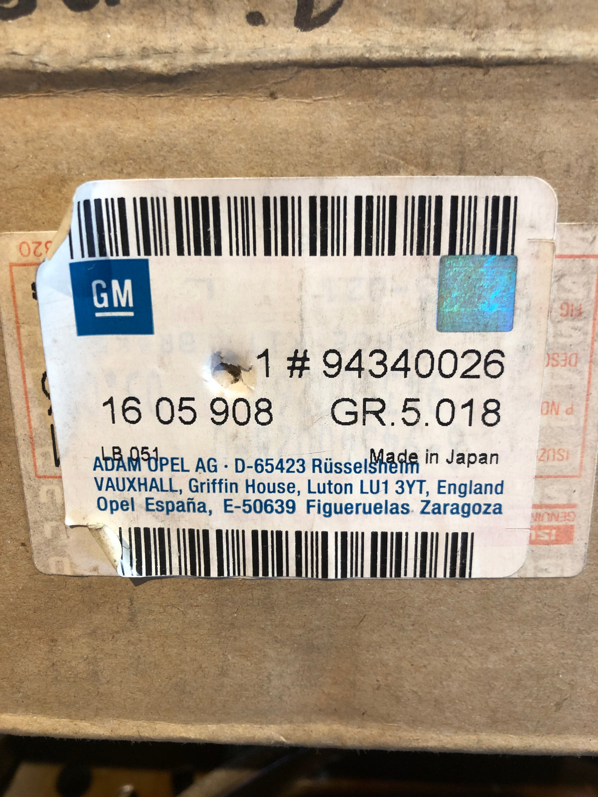 Original GM Opel Campo Bj. 1991-1996 Bremsbelagsatz hinten Neu