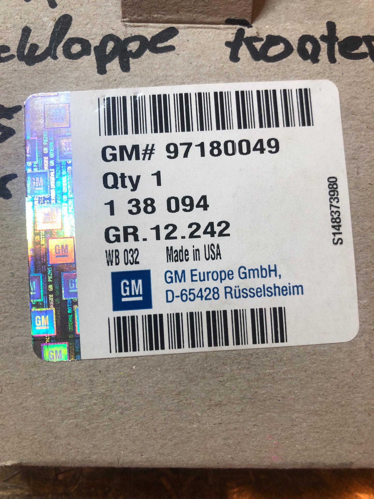 Original GM Opel Frontera B Griff Heckscheibe Heckklappe 4/5 Türer Neu