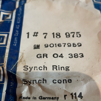 Original GM Opel Rekord E Monza Senator A Synchronring Neu