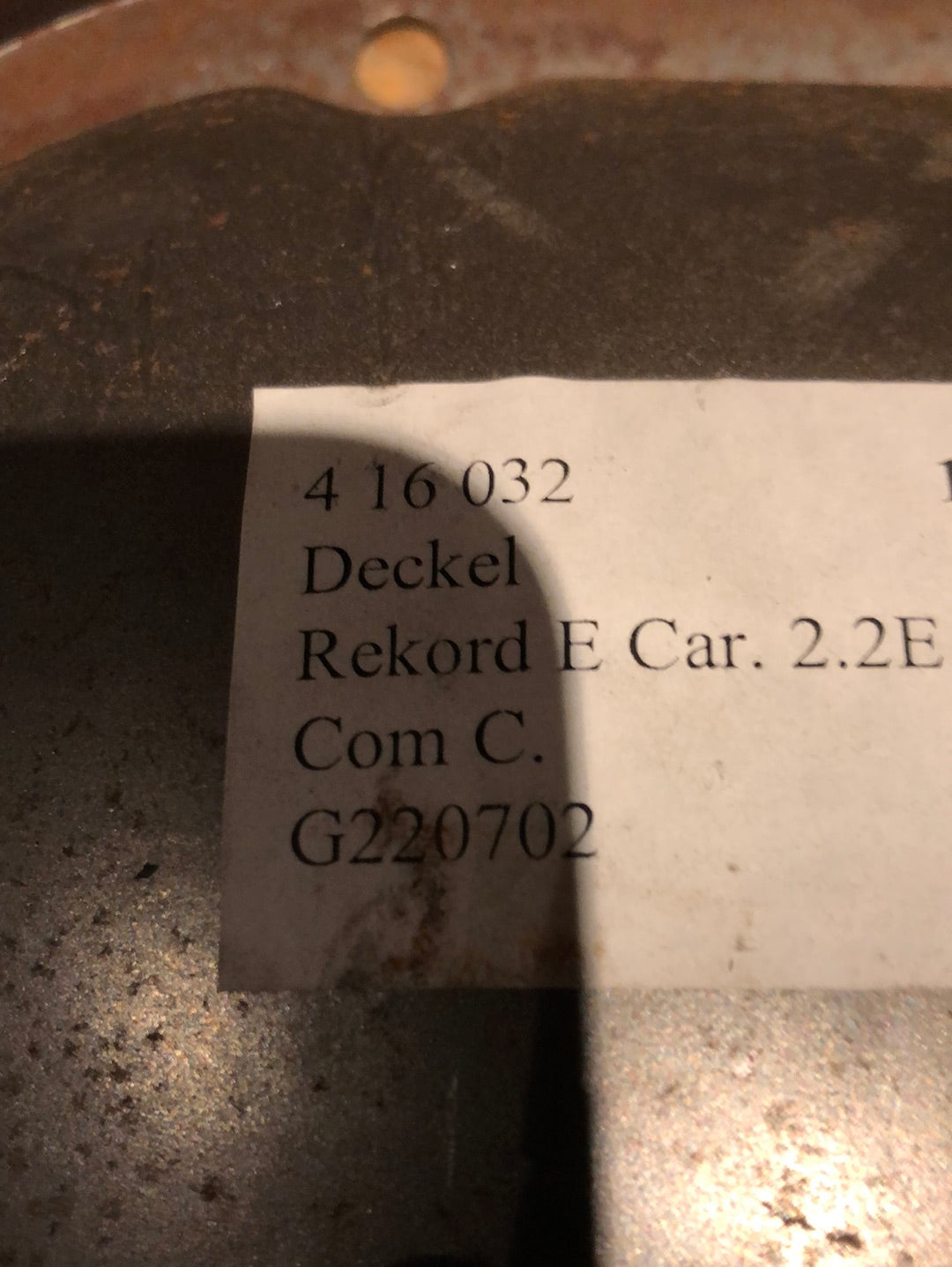 Original GM Opel Rekord E 2.2 Commodore C Deckel Neu