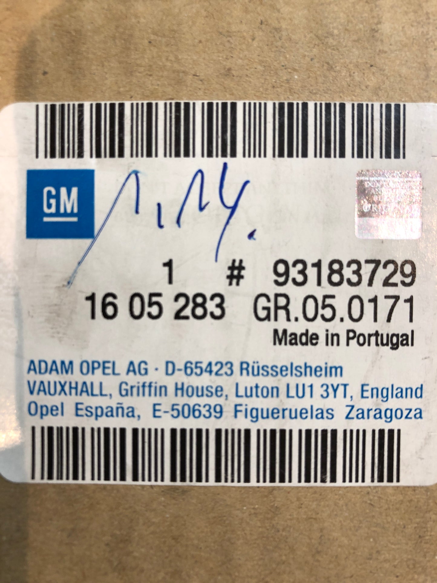 Original Opel Astra Signum Vectra Bremsbelegsatz Neu