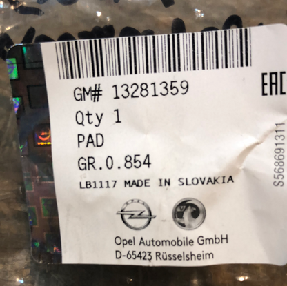 Original GM Opel Astra Insignia Gummipad Kupplungspedal Neu