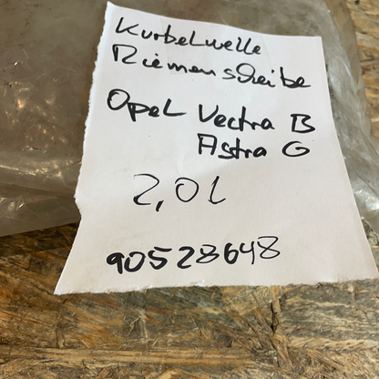 Original GM Opel Vectra B Astra G Kurbelwelle Riemenscheibe 2,0L Neu