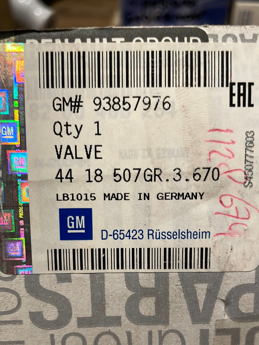 Original GM Opel Movano A Vivaro Magnetventil Abgasrückführung Neu