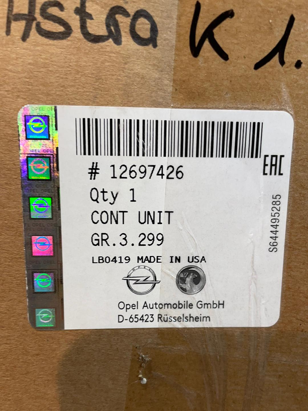 Original GM Opel Insignia Astra K 1.4 Steuergerät ECU Neu