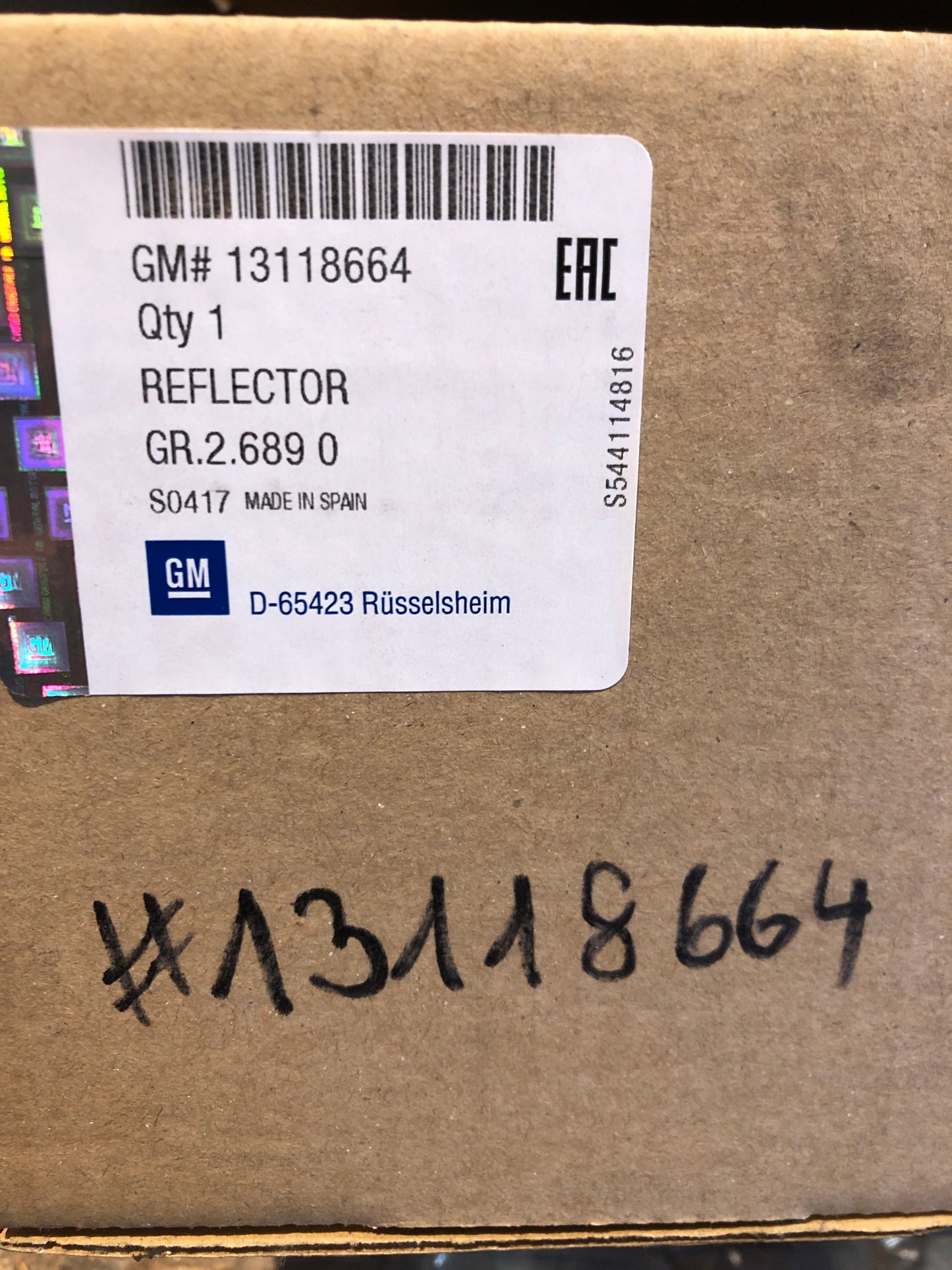 Original GM Opel Corsa C Nebelschlussleuchte Neu