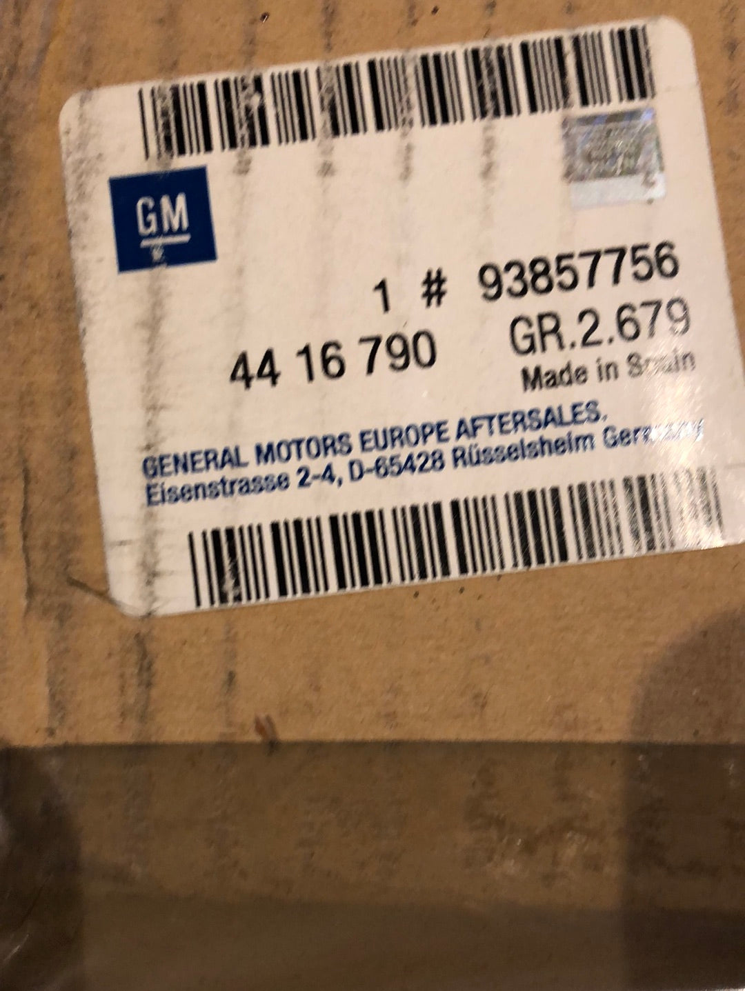 Original GM Opel Vivaro Blende Schlussleuchte schwarz rechts Neu