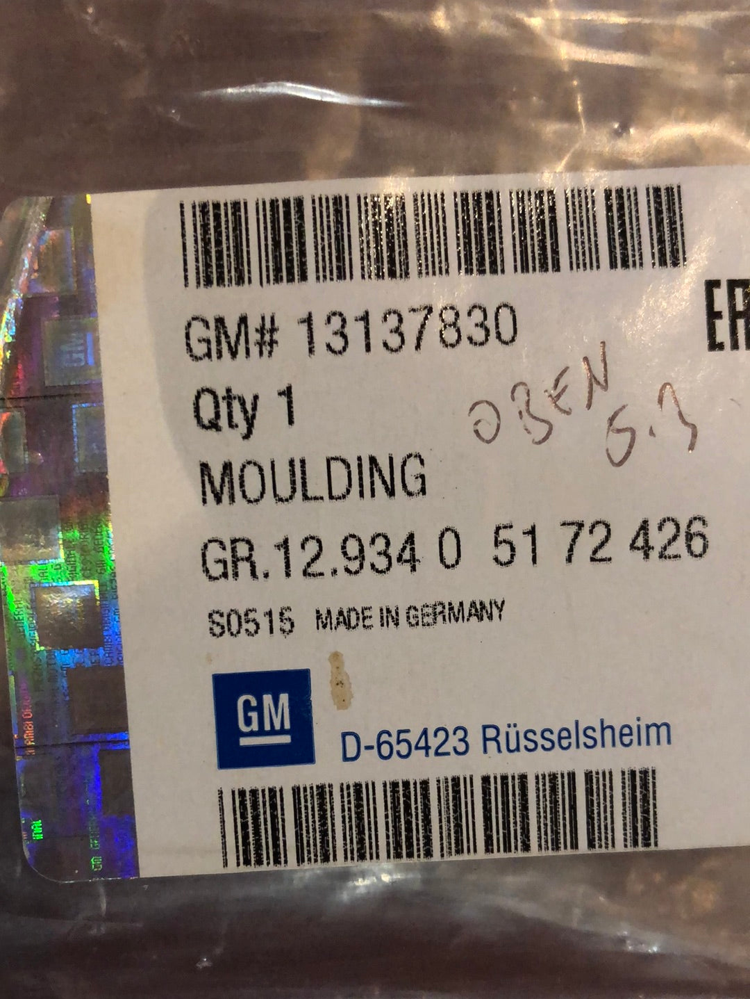 Original GM Opel Zafira B Schutzzierleiste unten rechts Neu