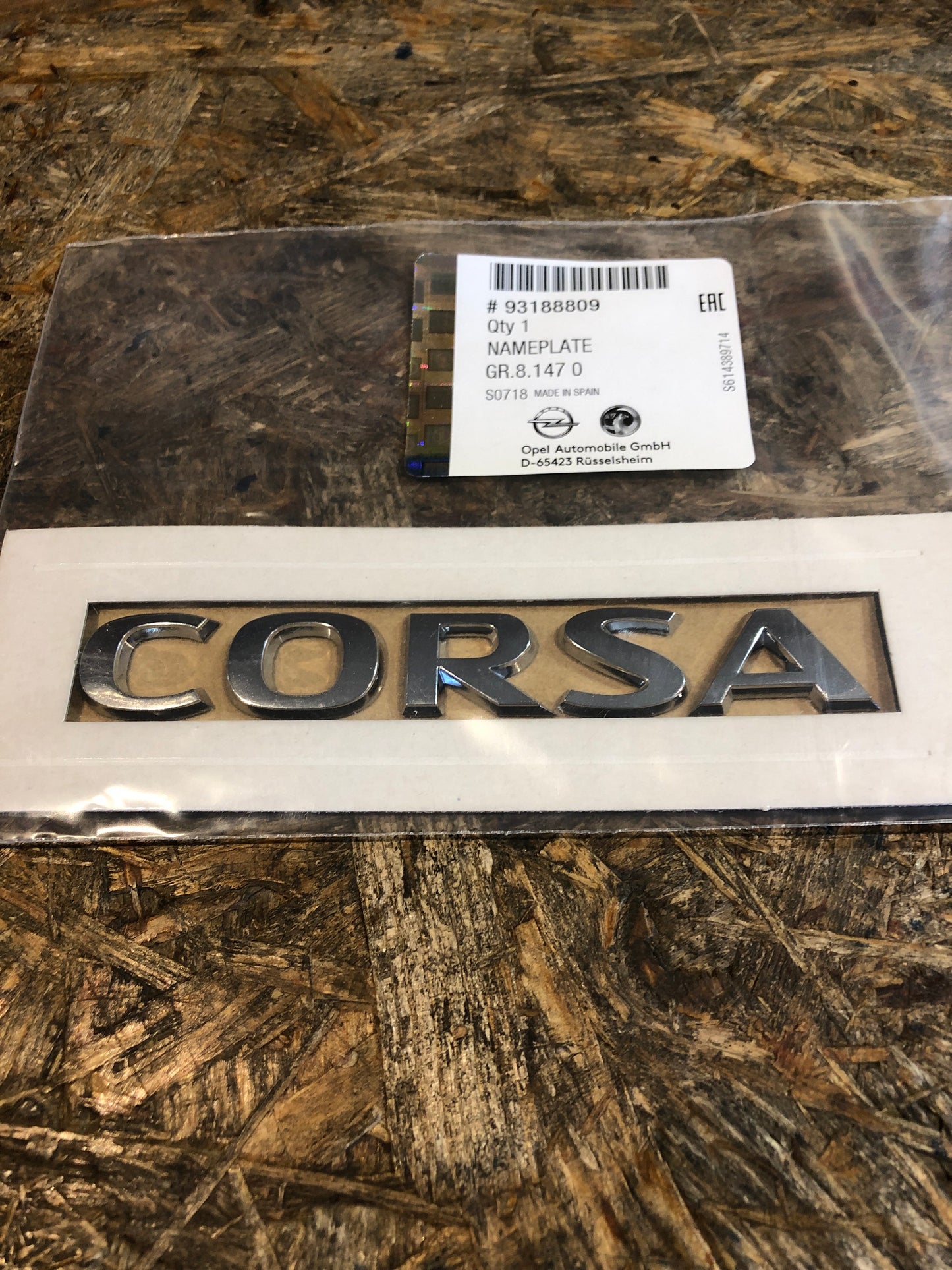Original Opel Corsa Emblem Neu