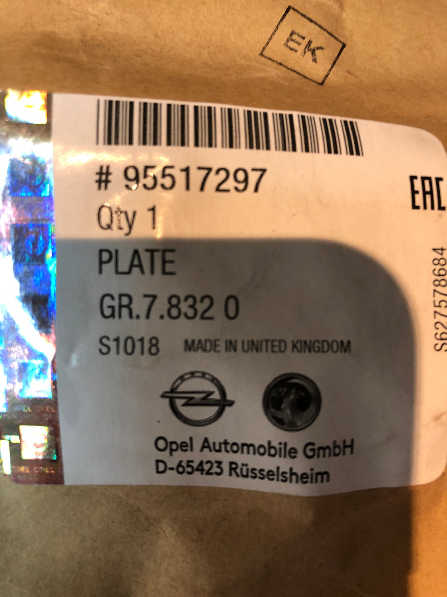 Original GM Opel Vivaro B Satz Abdeckung Nebelscheinwerfer Neu