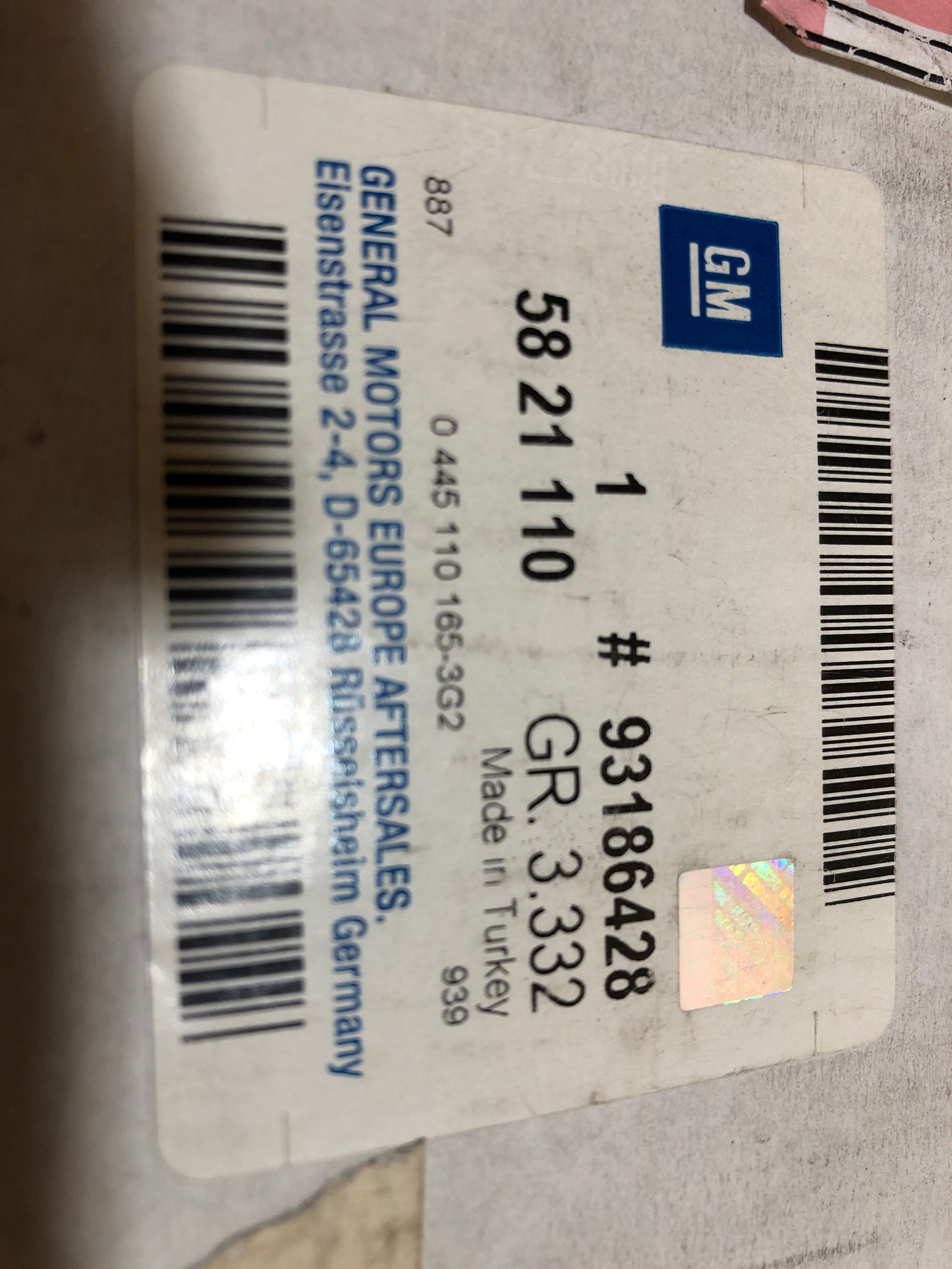 Original GM Opel Astra H Einspritzdüse Neu