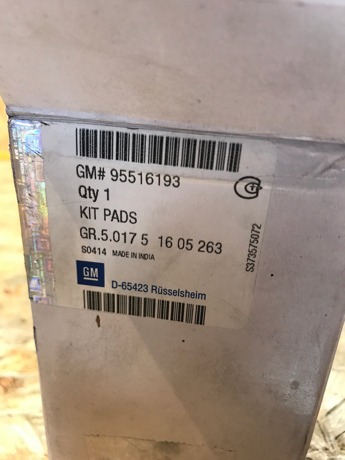 Original Opel Astra J Zafira C 16“ Bremsbeläge Satz vorne  NEU