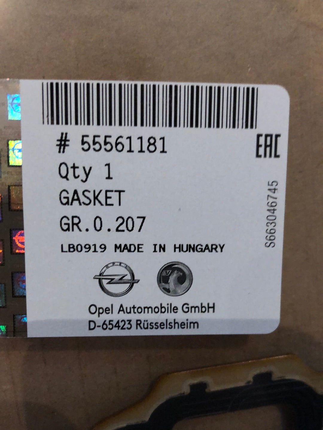 Original GM Opel Corsa D Agila A Astra G H Dichtung Steuergehäuse Neu