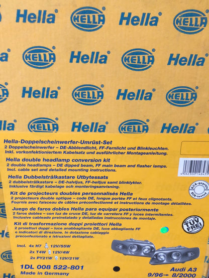 Original Hella Audi A3 8L1 Doppelscheinwerfer Umrüst-Set Neu