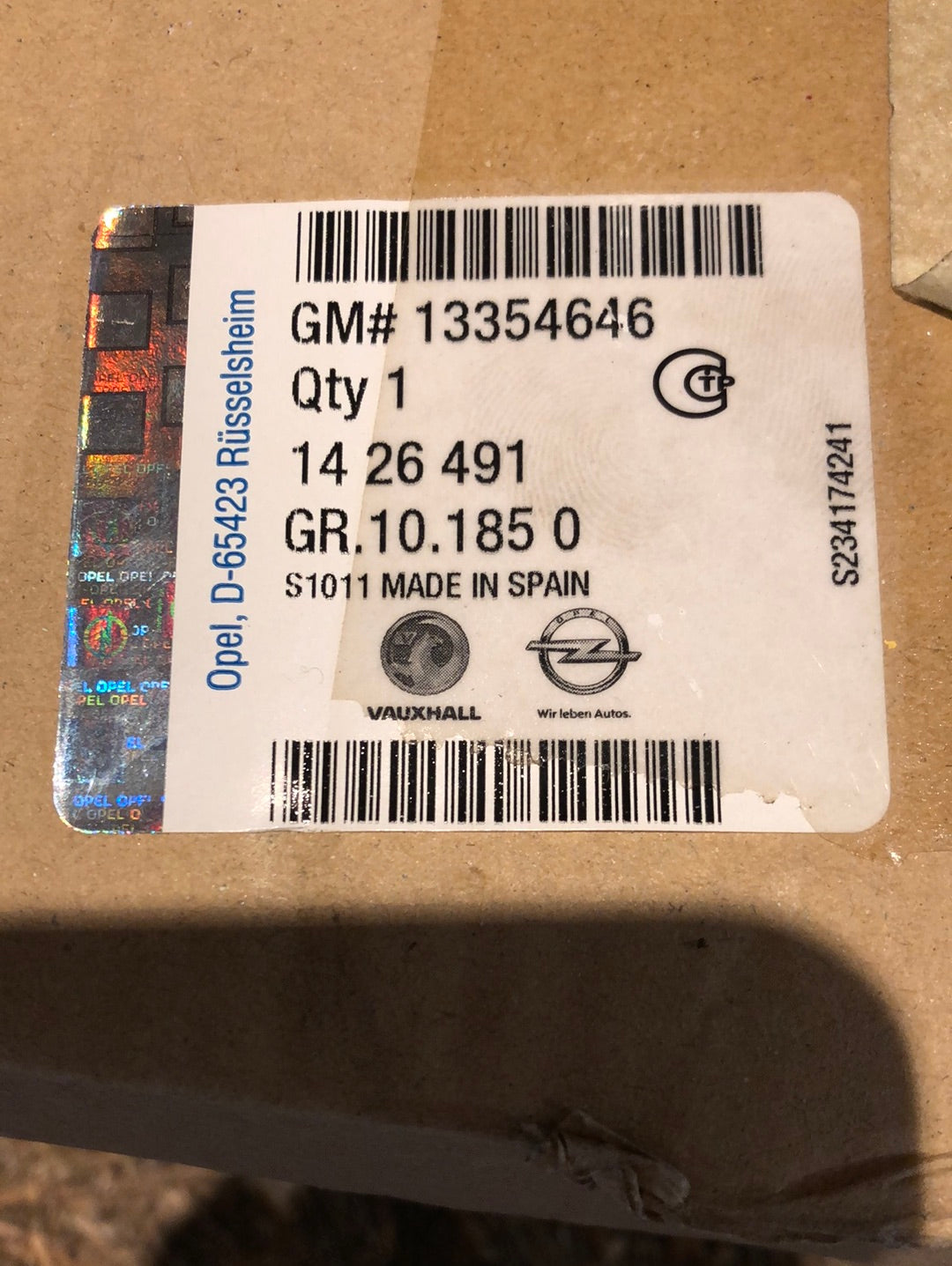 Original GM Opel Zafira C Verkleidung Rückspiegel rechts Neu