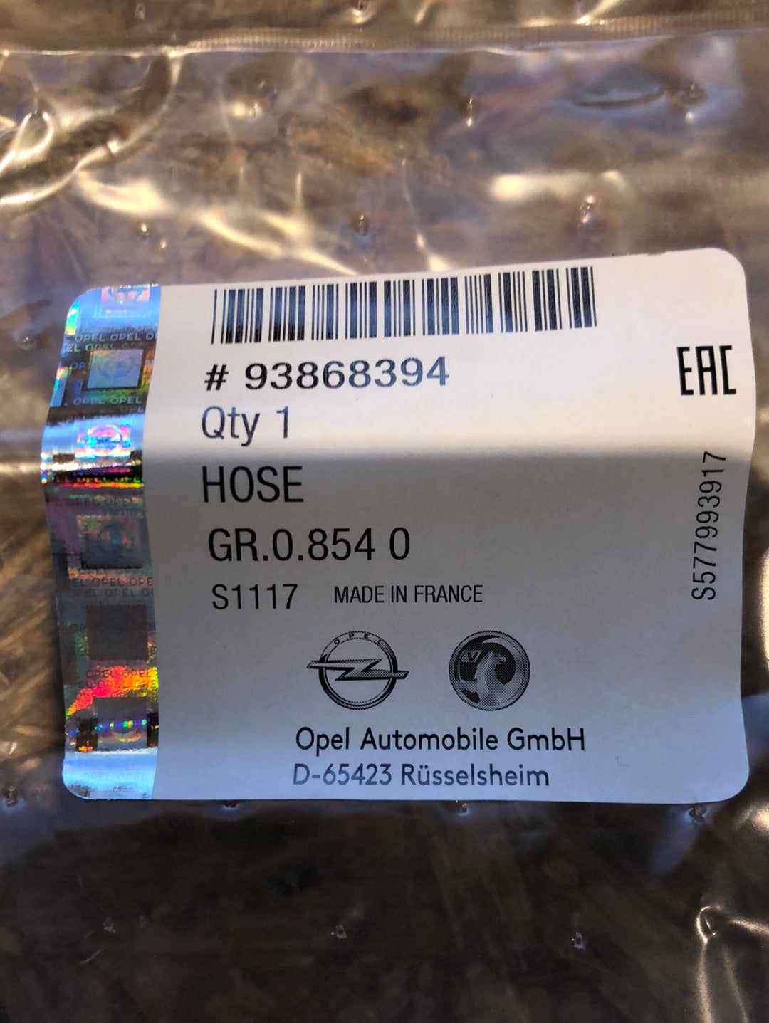Original GM Opel Vivaro B Kupplungsleitung Neu