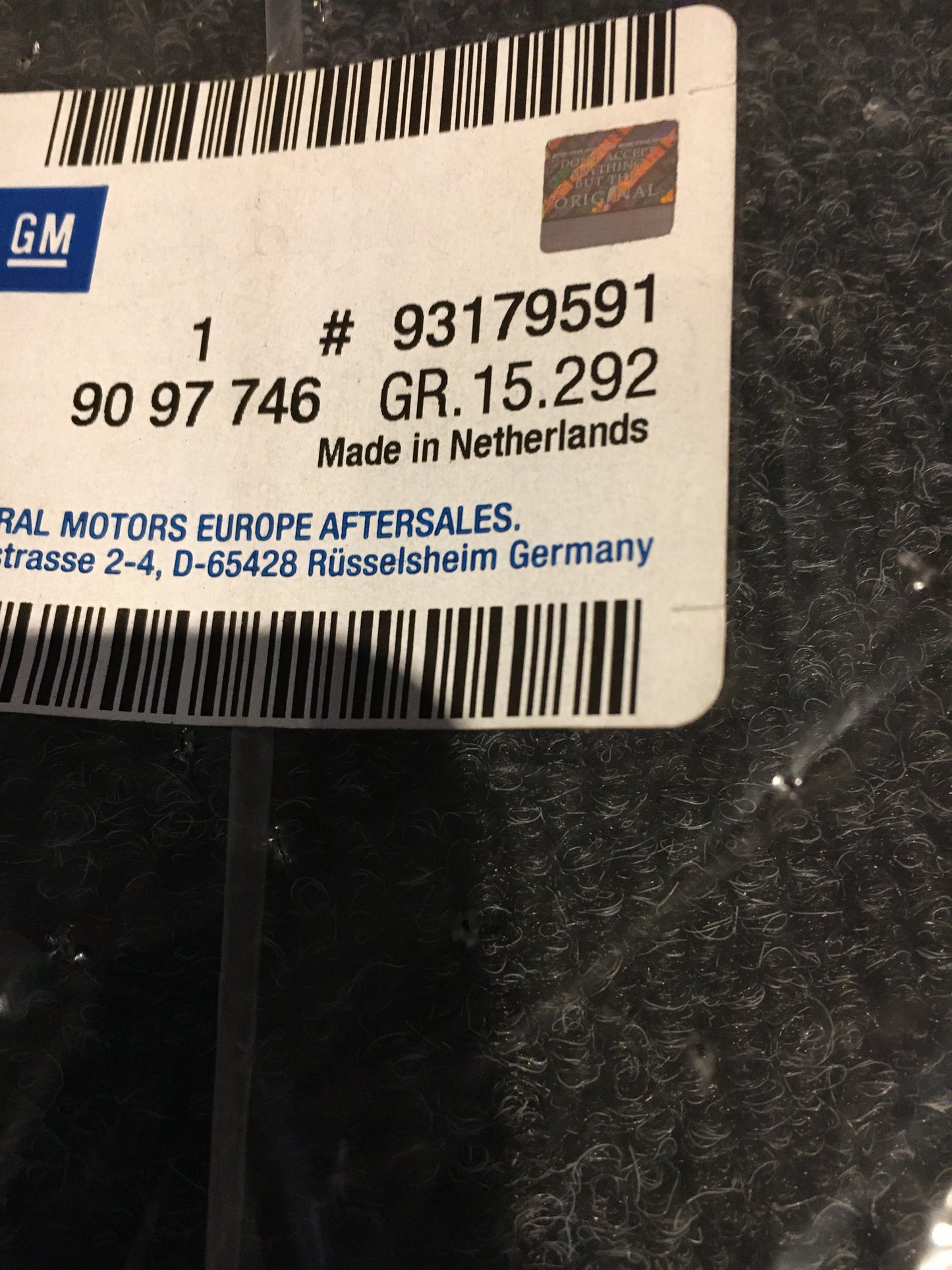 Original Corsa C Fußmatten Satz 4- Türig NEU