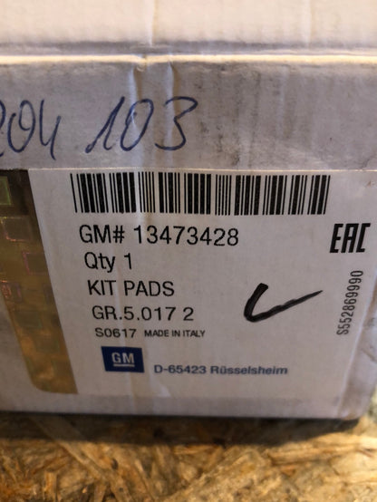 Original GM Opel Astra J Zafira C Cascada Bremsklötze Neu