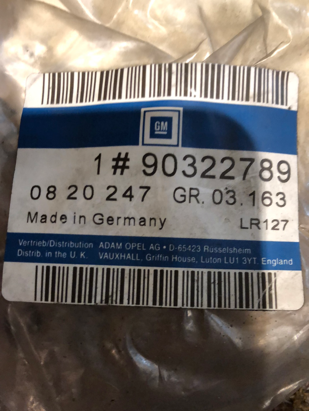 Original GM Opel Omega A Senator B Schlauch Kraftstoffpumpe Neu