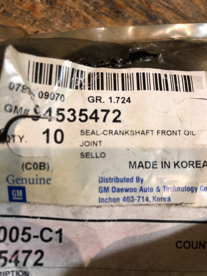 Original GM Daewoo Kalos Matiz Tico Wellendichtung Kurbelwelle Neu