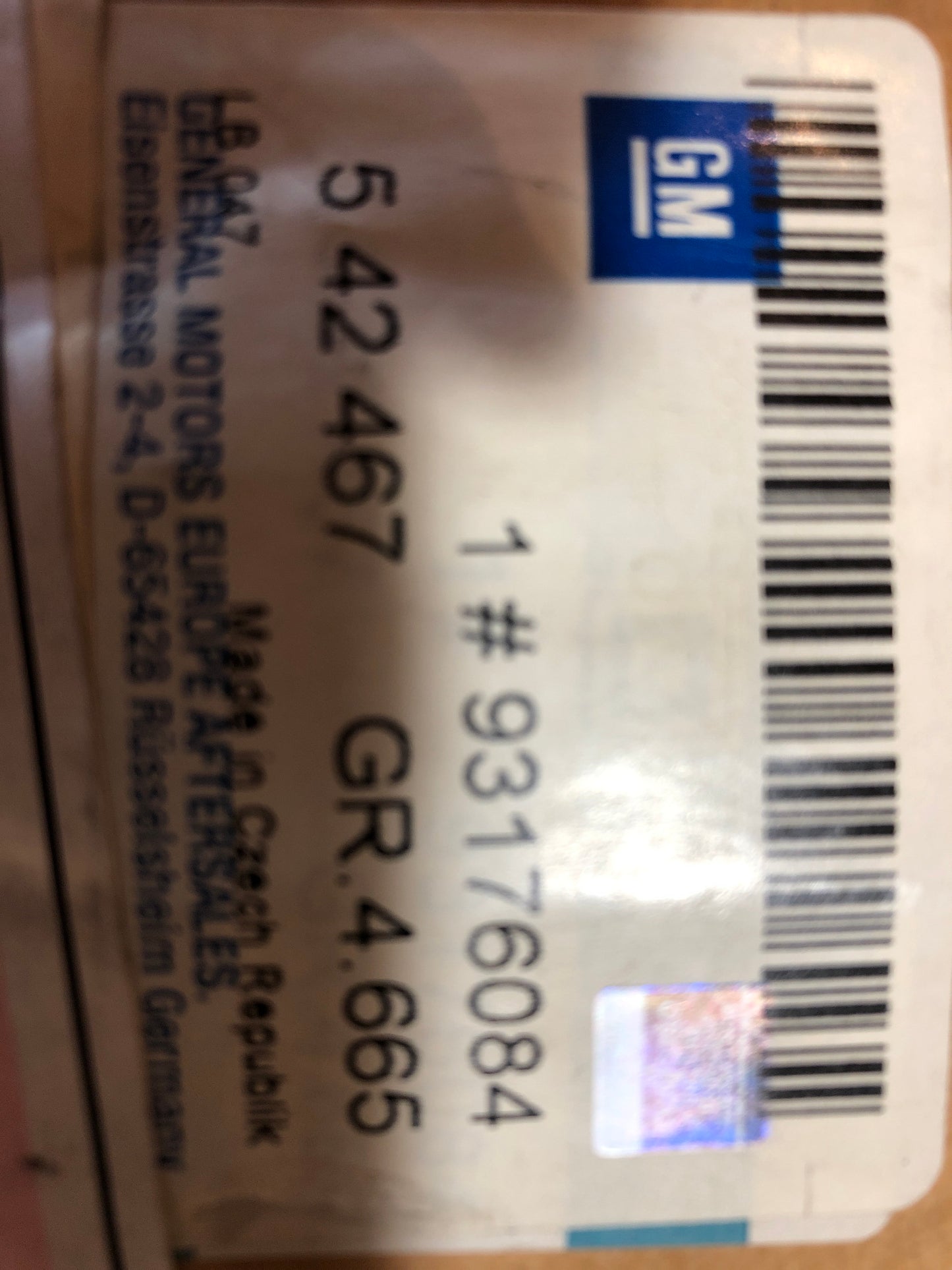 Original GM Opel Astra G Zafira A Bremssattel Hinten Neu