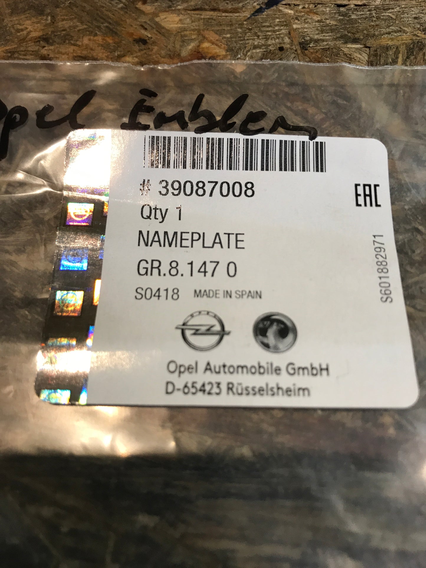 Original ECOTEC Schriftzug NEU