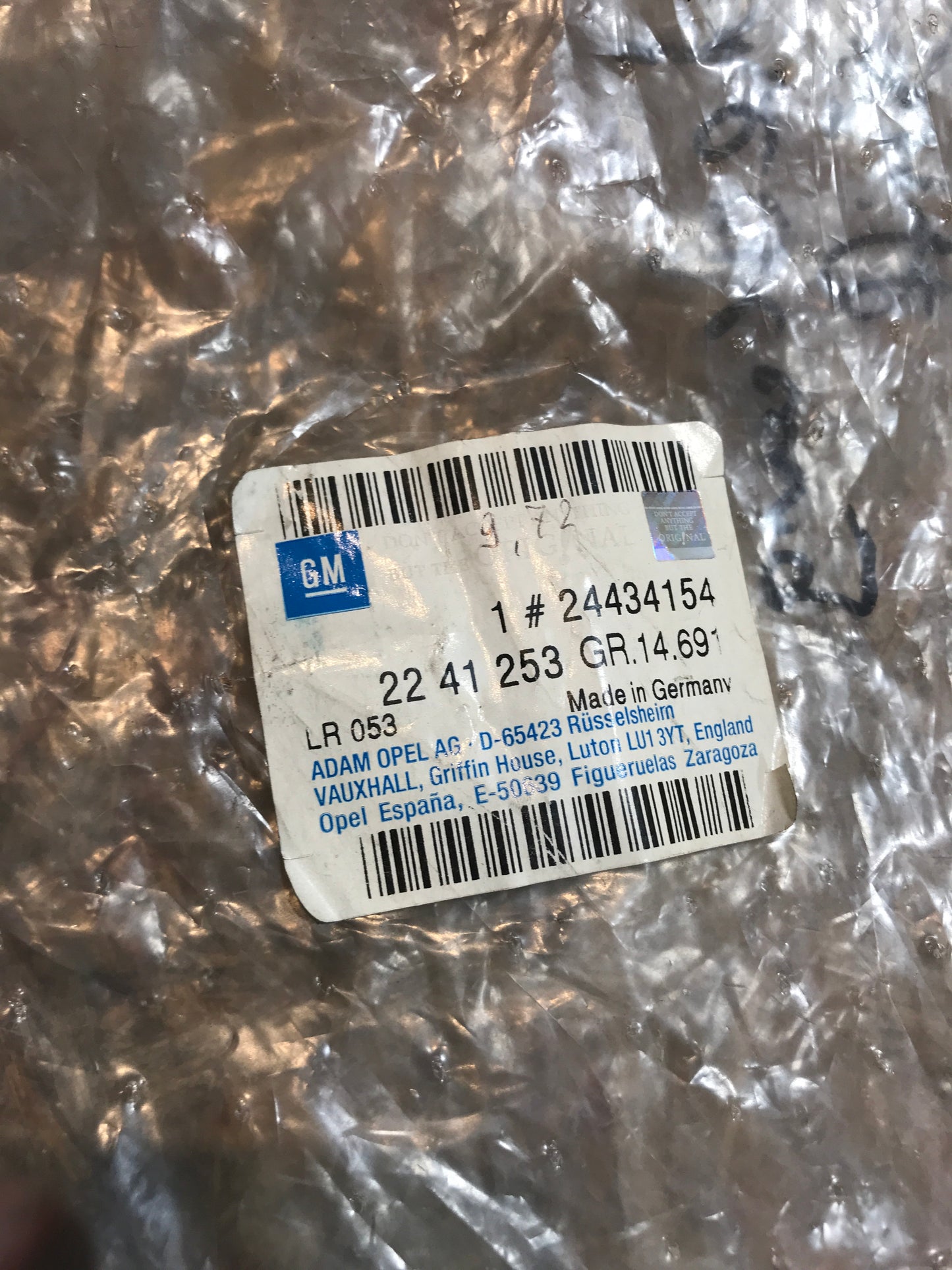 Original Opel Astra G Zafira A Abdeckung griff Tür vorne links NEU