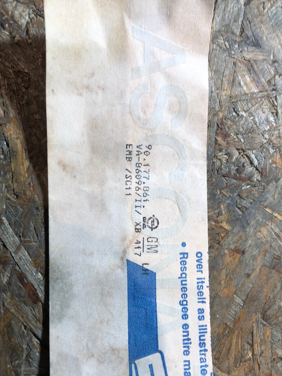 Original GM Opel Ascona J Schriftzug „Ascona J“ selbstklebend schwarz Neu