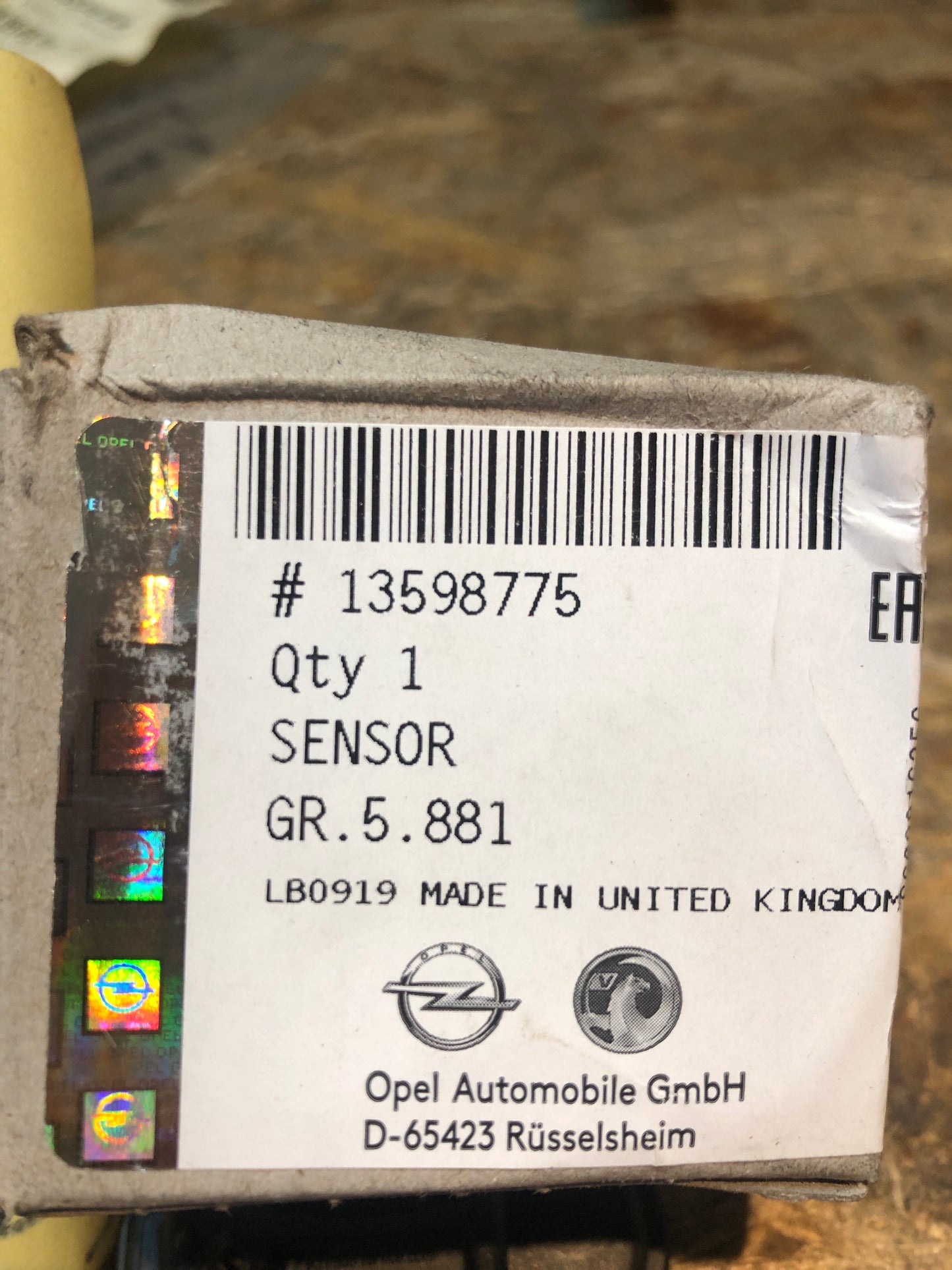 Original GM Opel Astra J Insignia Reifendrucksensor Neu