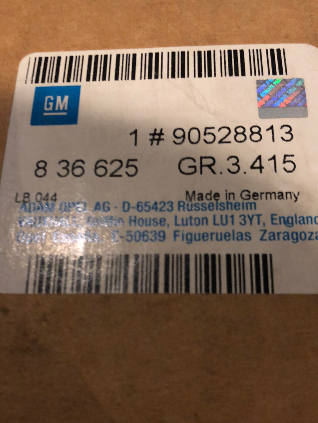 Original GM Opel Omega B Luftmassenmesser Neu