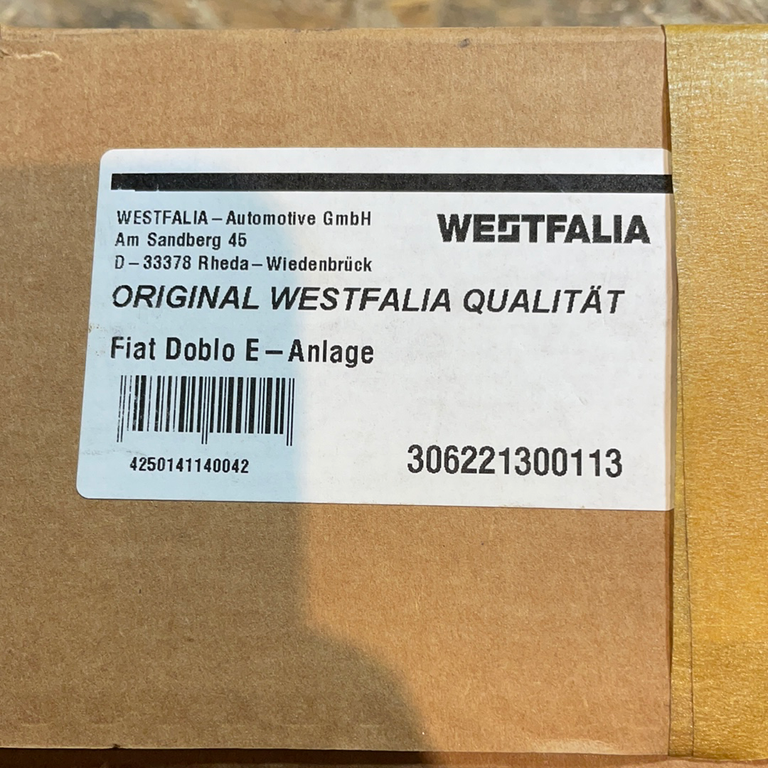 Original Fiat Doblo ab Bj. 09/2005 Elektrosatz Anhängerkupplung Hersteller Westfalia Neu