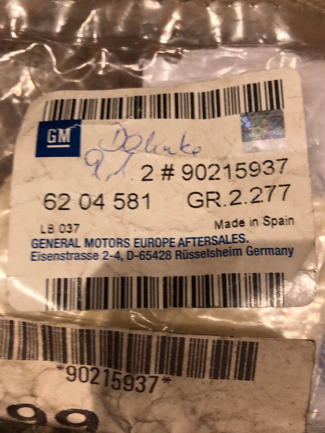 Original GM Opel Omega A Vectra A Corsa A B Tigra A Kadett E Senator B Dämpfungsbuchse Lichtmaschine Neu